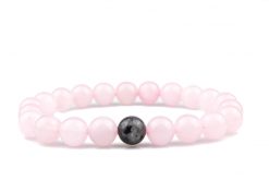 Labradorit Rózsakvarc páros ásvány karkötő