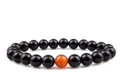 Ónix Karneol páros ásvány karkötő