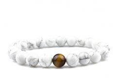 Howlit Tigrisszem páros ásvány karkötő