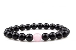 Ónix Rózsakvarc páros ásvány karkötő