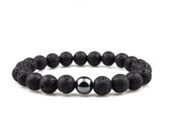 Hematit Lávakő páros ásvány karkötő