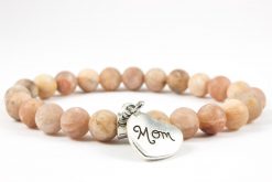 Matt napkő karkötő Édesanyámnak