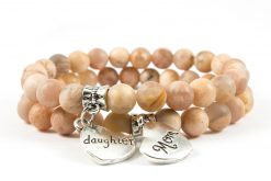 Anya-Lánya matt napkő karkötő szett