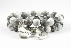 Anya-Lánya térképjáspis – howlit karkötő szett