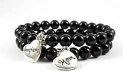 Anya-Lánya ónix karkötő szett