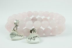 Anya-Lánya matt rózsakvarc karkötő szett