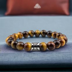 Ikrek horoszkópos tigrisszem ásványkarkötő