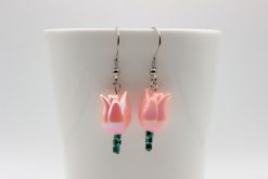 Tulipános fülbevaló - barack