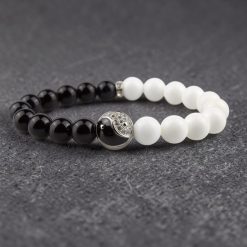 Jin Jang medálos ásványkarkötő